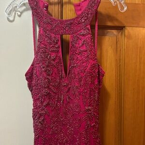Elegant Magenta Sleeveless Dress